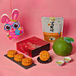 Pure White Lotus Single Yolk Mooncakes And Pomelo Lipton Tea And Lantern Toy