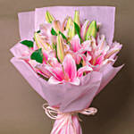 Passionate Oriental Pink Lilies