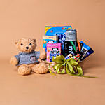 Choco Load Wooden Basket With Teddy