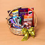 Exotic Chocolates In Brown Willow Basket