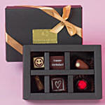 Artistic Happy Birthday Chocolate Box 6 Pcs