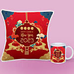 Happy Chinese New Year Printed Cushion & Mug