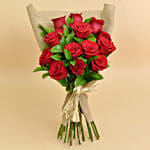 12 Valentines Red Roses Love Bouquet For Valentines