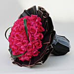 50 Dark Pink Roses Bouquet