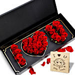 Box Of I Love You Roses With I Love You Table Top For Valentines