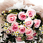 Titanic Love Rose Chamomile Bouquet For Valentines