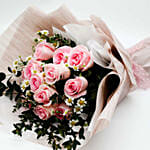 Titanic Rose Chamomile Bouquet With I Love You Balloon For Valentines