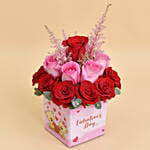 Valentines Day Roses Vase