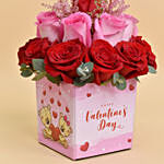 Valentines Day Roses Vase