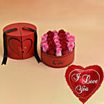 Roses Love Box For Valentine With I Love You Balloon