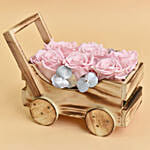 Lovely Forever Roses In a Cart For Valentine