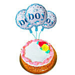 Butter Sponge Cake With It's A Boy Balloons Set
