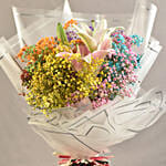 Colourful Snowfall Bouquet