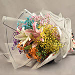 Colourful Snowfall Bouquet