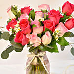 Valentine Wish Flowers in Vase
