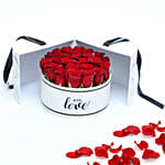 Red Roses In White Box