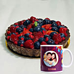 Berries Tart Cake With Personalised Mug
