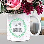 Lovely Mixed Flowers In Birthday Mug