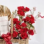 Burberry Touch Perfume and Red Roses Valentine’s Gift Basket