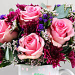 Lovely Mixed Flowers In Birthday Mug