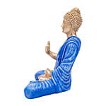 Gold Toned Navy Blue Handcrafted Buddha Showpiece