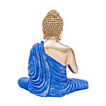 Gold Toned Navy Blue Handcrafted Buddha Showpiece