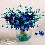 Beautiful Orchids Glass Vase Arrangement