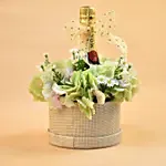 Mixed Flowers & Champagne Gift Box