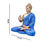 Gold Toned Navy Blue Handcrafted Buddha Showpiece