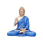 Gold Toned Navy Blue Handcrafted Buddha Showpiece