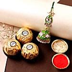 Sneh Designer Lumba Rakhi & Ferrero Rocher