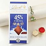 Sneh Designer Lumba Rakhi & Lindt Bar