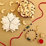 Sneh Bhaiya Bhabhi Rakhi With Cashews & Kaju Katli