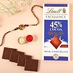 Sneh Auspicious Ganesha Rakhi & Lindt Bar