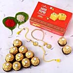 Sneh Butterfly Rakhis With Soan Papdi & Ferrero Rocher