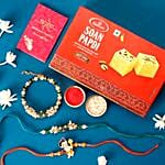 Sneh Classic Family Rakhi Set & Soan Papdi