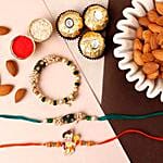 Sneh Classic Rakhi Set With Almonds & Chocolates