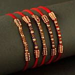 Sneh Colourful Pearl Rakhi Set Of 5