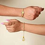 Sneh Elegant Yellow Bhaiya Bhabhi Rakhi Set