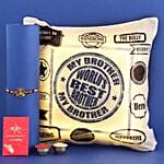 Sneh Ganesha Rakhi with Best Brother Cushion