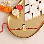 Sneh Holy Ganesha Kids Rakhi & Kaju Katli