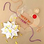Sneh Pretty Beads Rakhi Set & Kaju Katli