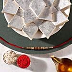 Sneh Sleek Designer Mauli Rakhi & Kaju Katli