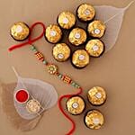 Sneh Trendy Flower Rakhi & Ferrero Rocher Box