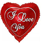 12 Valentines Red Roses Bouquet With I Love You Balloon For Valentines Day