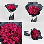 35 Dark Pink Roses Bouquet