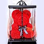 Artificial Roses Red Teddy Bear With Mini Moet Champagne 200 Ml For Valentine