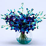 Beautiful Orchids Glass Vase Arrangement