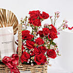 Burberry Touch Perfume and Red Roses Valentine’s Gift Basket