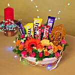 Choco Delight Festive Basket Hamper